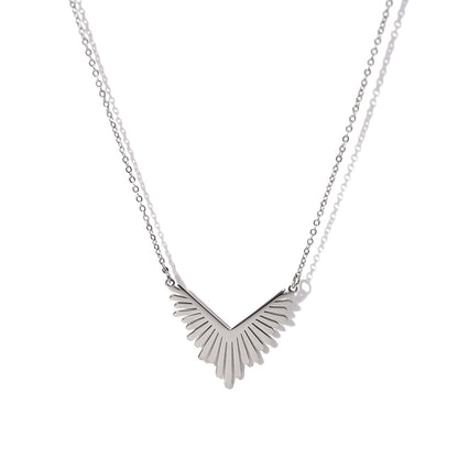 Sunflower Series Suit Gold Titanium Steel Choker Necklaces