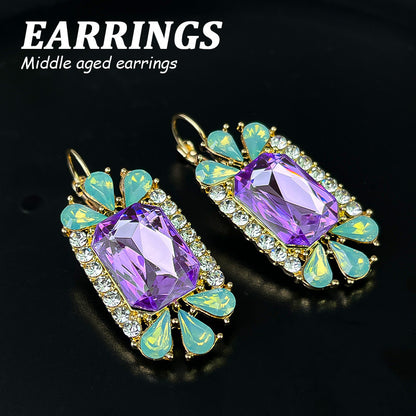 Design Elegant Flower Light Luxury High Earrings