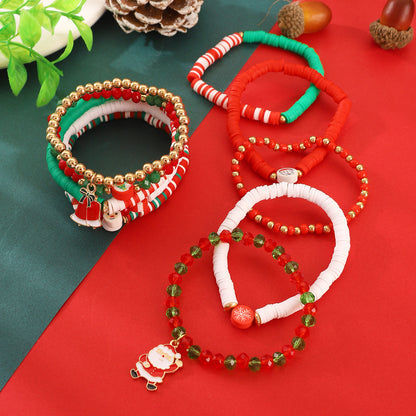 Christmas Suit Beaded Letters Santa Claus Bracelets