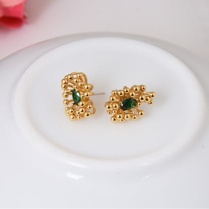 Women's Ornament Simple Compact French Sier Needle Gold Exquisite Earrings