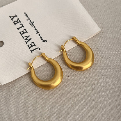 Metal Retro Geometric Ear Cold Water Earrings