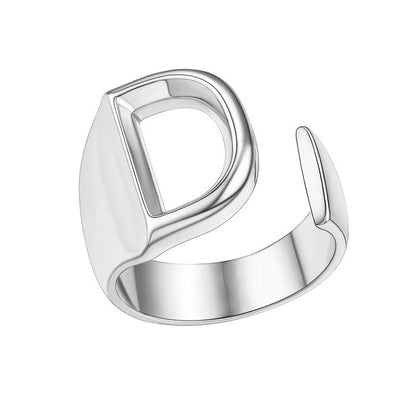 English Letters Female Opening Adjustable Fashion Rings