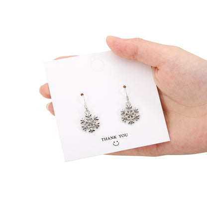 Christmas Tree Elderly Snowflake Crutch Creative Earrings