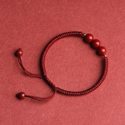 Life Hand-woven Cinnabar Small Perfect Red Bracelets