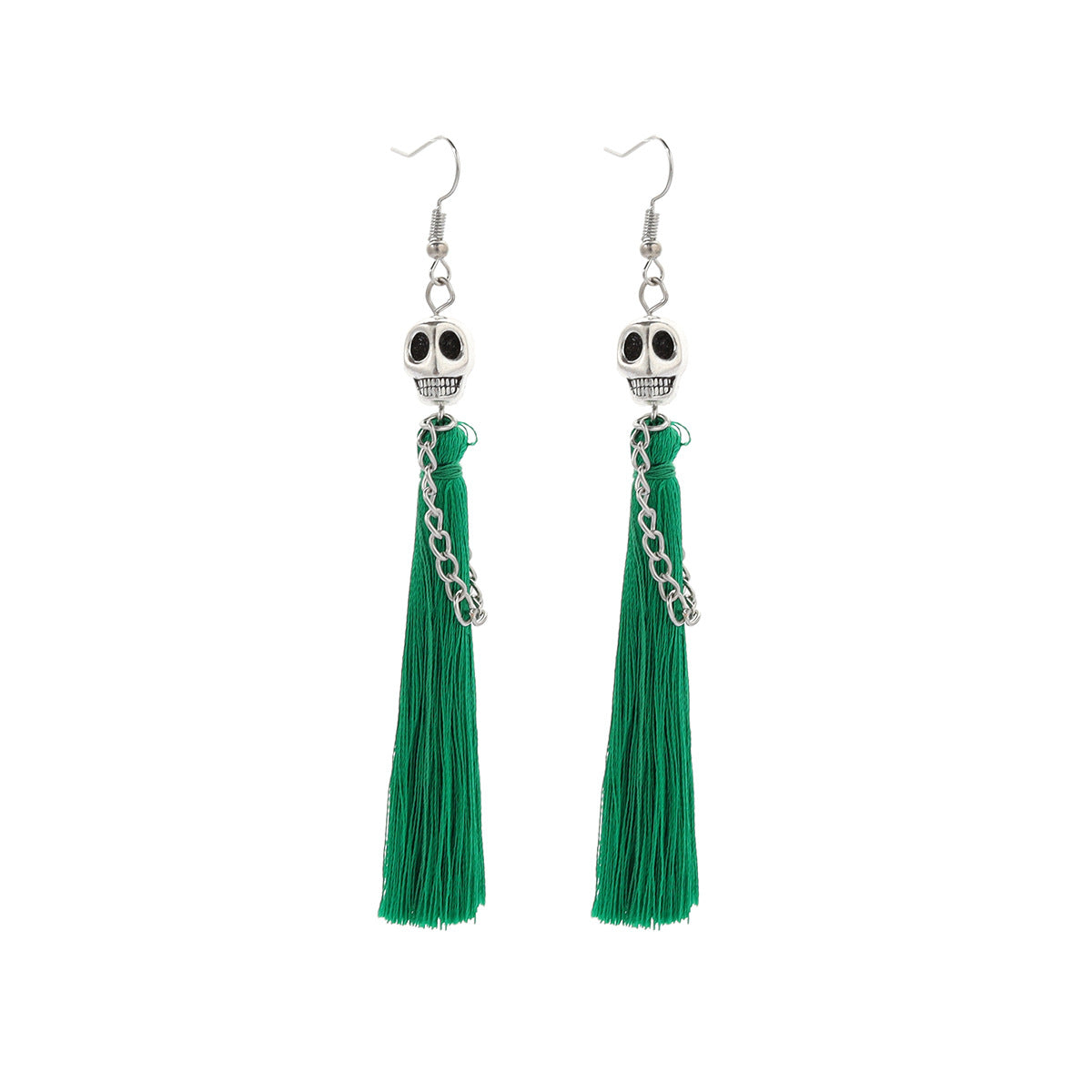 Accessories Punk Skull Tassel Fashion Retro Earrings