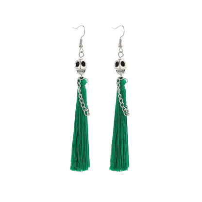 Accessories Punk Skull Tassel Fashion Retro Earrings