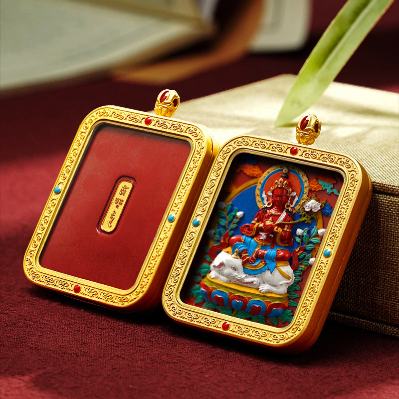 Painted Square Plate Wipe Handmade Brass Pendants