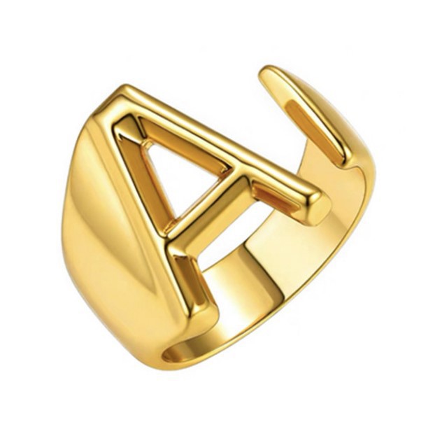 English Letters Female Opening Adjustable Fashion Rings
