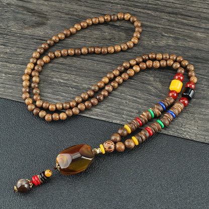 Women's & Men's Prayer Beads Long Scenic Spot Cotton Necklaces