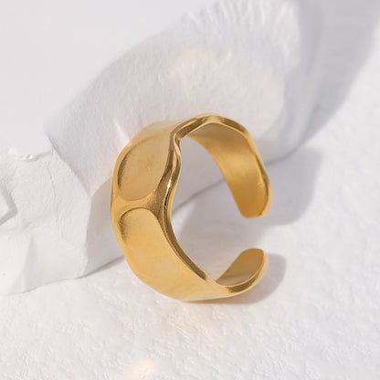 Stainless Steel Open Female Irregular Wind Rings