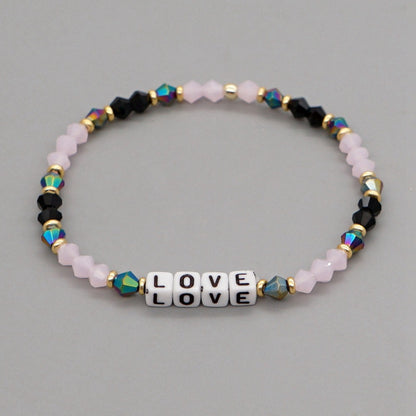 Women's Bohemian Style Crystal Letter Simple Personality Bracelets