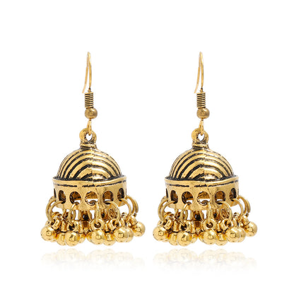 Vintage Pattern Creative Bell Exaggerated Personalized Earrings