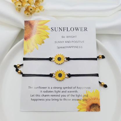 Wax Line Woven Beautiful Little Daisy Bracelets