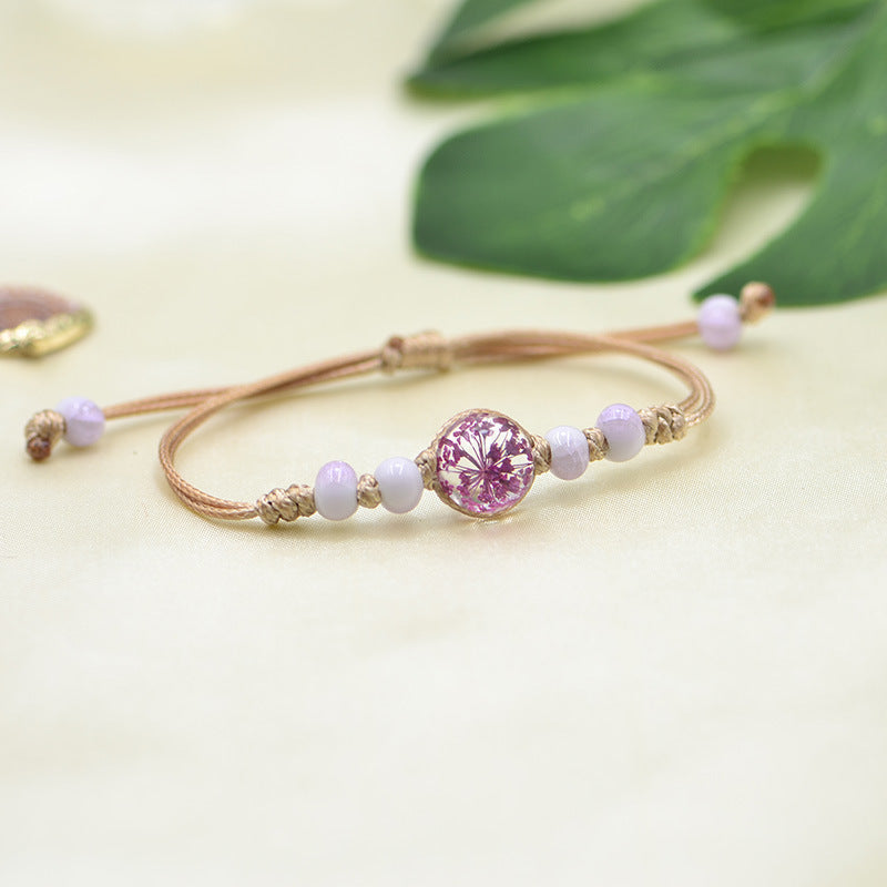 Flower Plant Real Woven Plum Blossom Bracelets