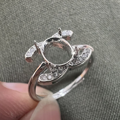 Frame Open Mouth Autumn Copper Alloy Electroplating Sier Rings