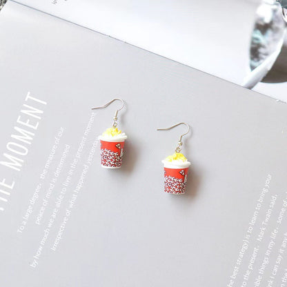 Ice Cream Candy Drink Resin Homemade Earrings