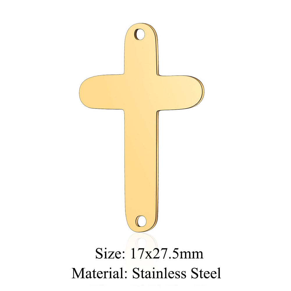 Titanium Steel Hollow Cross Crown Holy Device Pendants