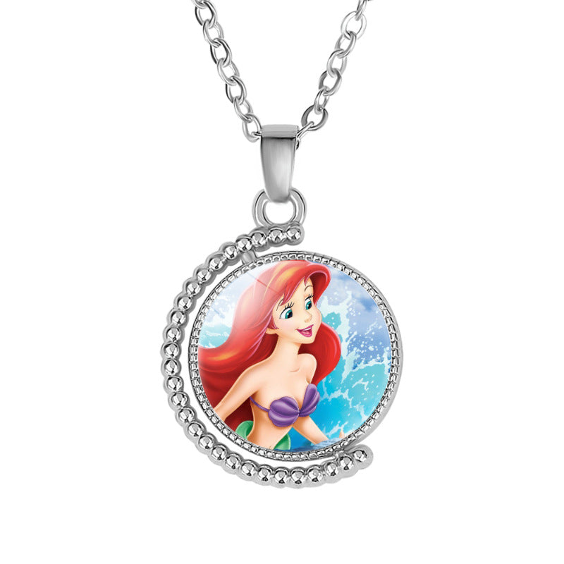 Little Mermaid Double-sided Rotatable Exquisite Sweater Necklaces