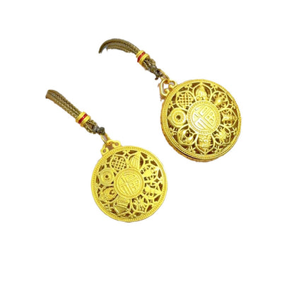 Style Alluvial Gold Gourd Sweater Chain Pendants