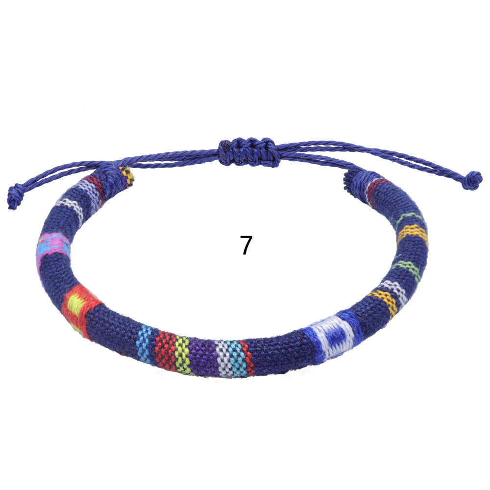 Style Hand Weaving Blue Little Colorful Surfing Bracelets