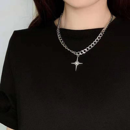 Drag Hip Hop Cross Niche Design Necklaces