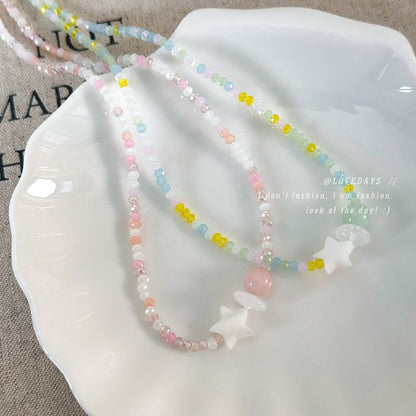 Beaded Trendy Vacation Style Clavicle Gift Necklaces