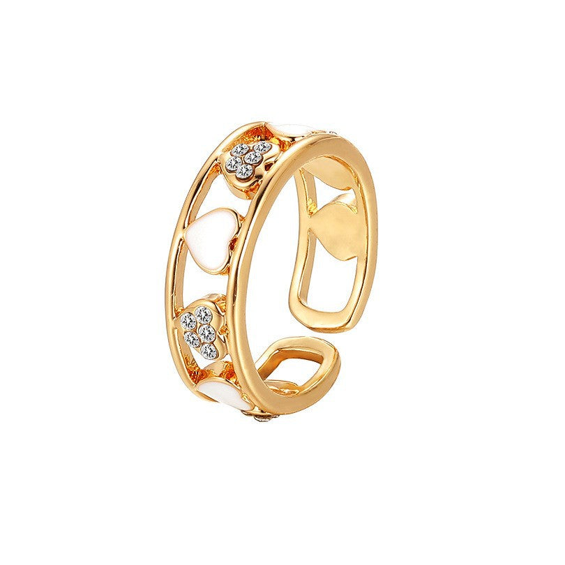 Inlaid Zircon Winding Simulated Snakes Female Niche Design Rings