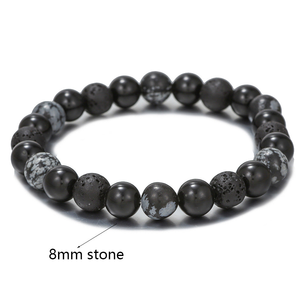 Hematite Domineering For Boyfriend Volcanic Rock Tigereye Couple Bracelets