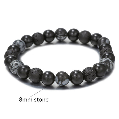 Hematite Domineering For Boyfriend Volcanic Rock Tigereye Couple Bracelets