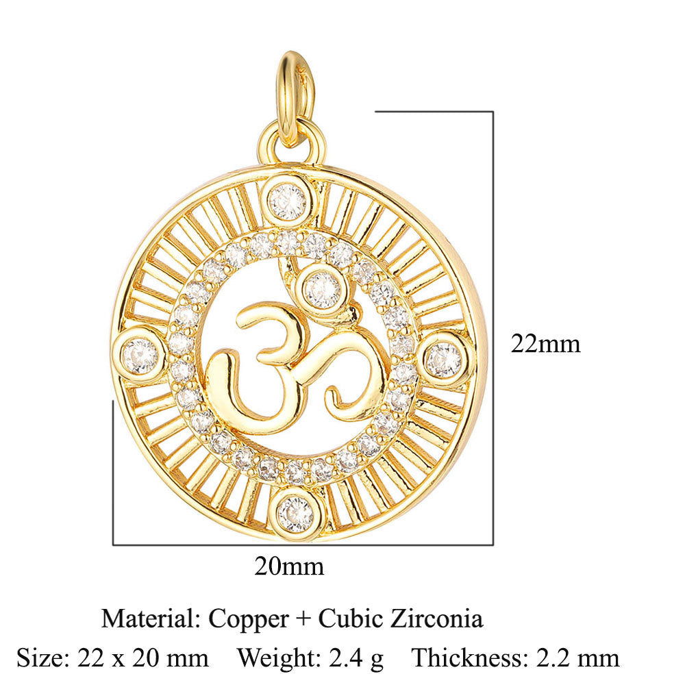 Virgin Angel Copper Zircon Cross Ornament Pendants