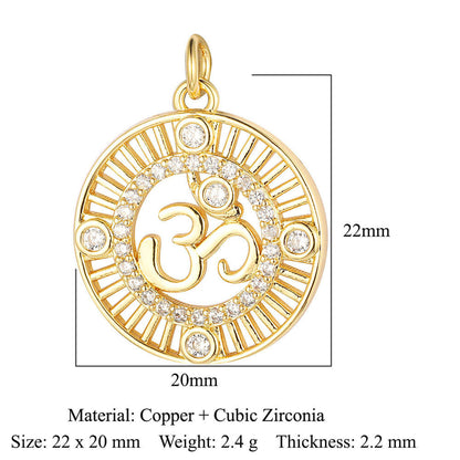 Virgin Angel Copper Zircon Cross Ornament Pendants