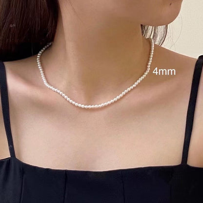 Pearl Female Retro Design Clavicle Chain Necklaces