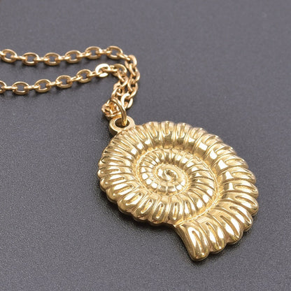 Colorful Golden Spiral Ornament Accessories Stainless Pendants