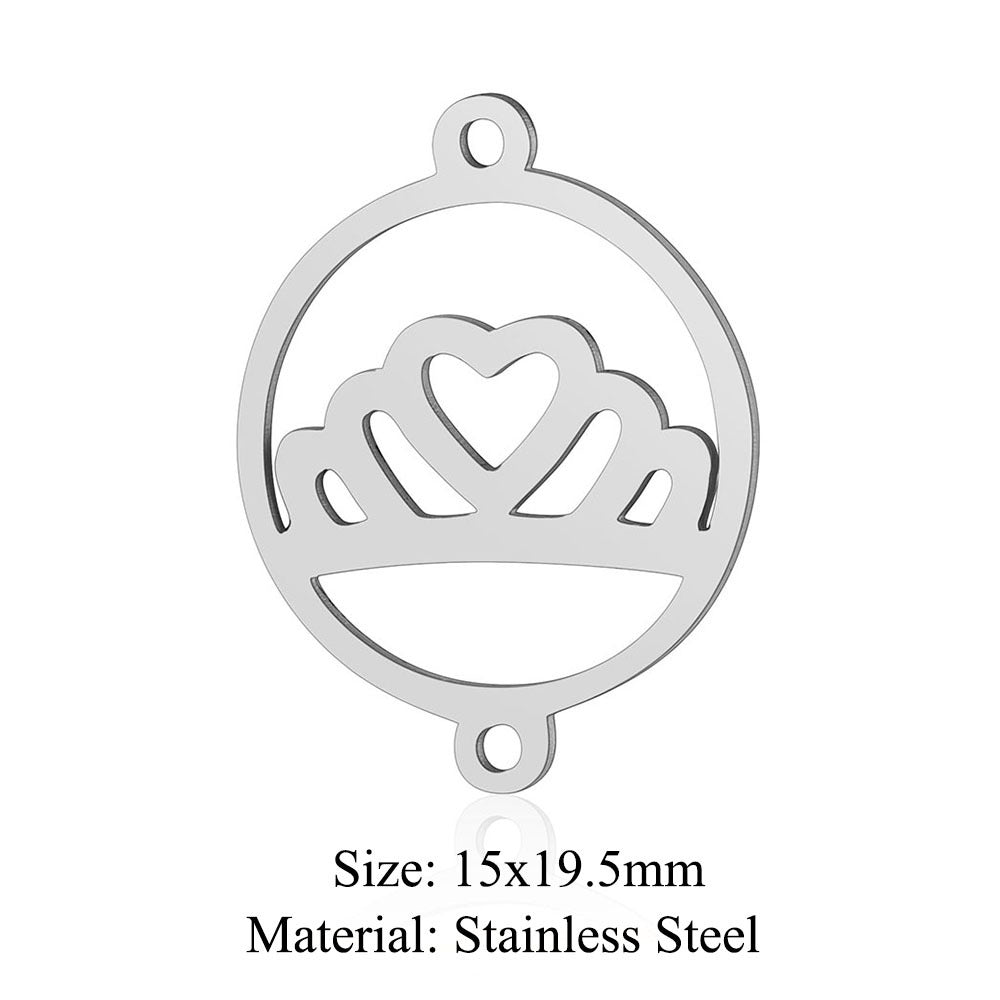 Steel Peach Heart Ornament Accessories Palm Pendants