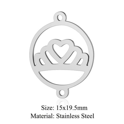 Steel Peach Heart Ornament Accessories Palm Pendants