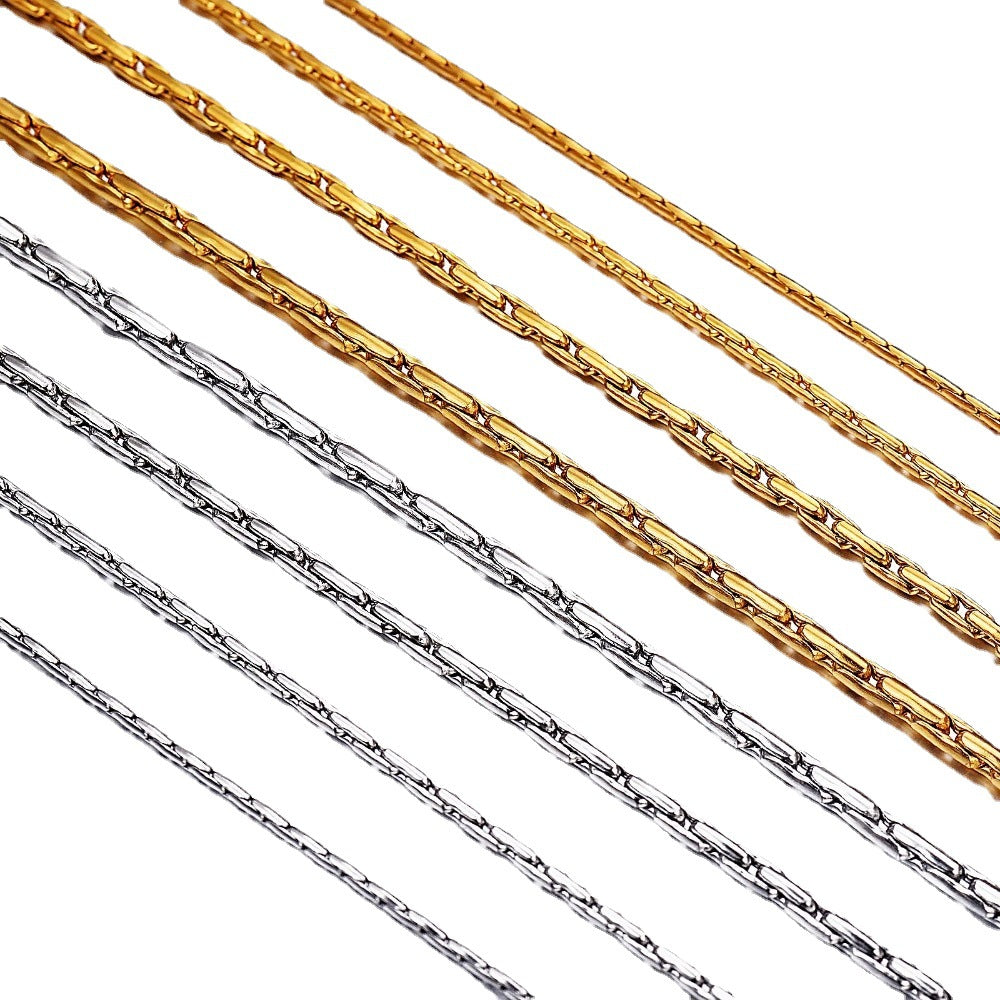 Vertical Round Stainless Clavicle Chain Versatile Necklaces