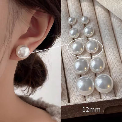 Flour Light Pearl Female Sier Needle Luxury Temperament Earrings