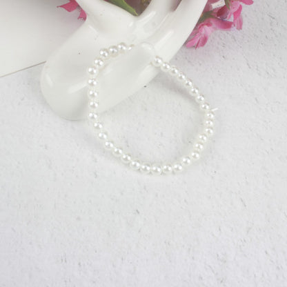 Children's Imitation Pearl Plastic Stringed Pearls Acrylic Handmade Bracelets