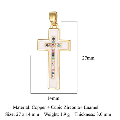 Zirconium Copper Micro Inlaid Zircon Ornament Pendants