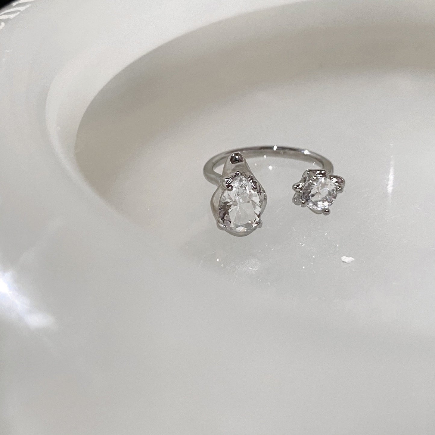 Opal Moonstone Colored Gems Zircon Pink Diamond Female Rings