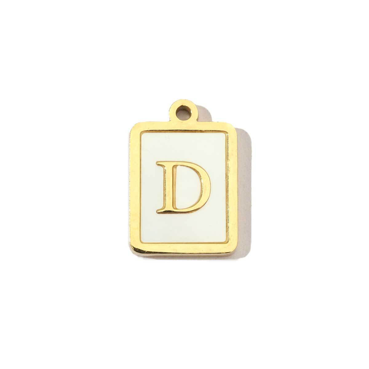 Real Gold Letters Stainless Steel Shell Pendants