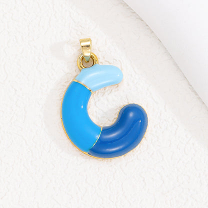 Colorful Oil Dopamine Bubble Letter English Pendants