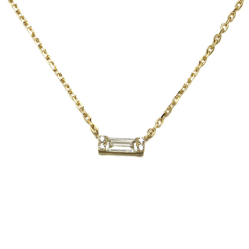 Women's Summer Sterling Sier Gold-plated Crystal High-grade Necklaces