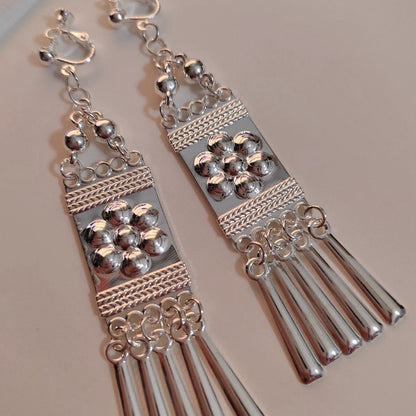 Chinese Style Beauty Long Type Imitation Earrings