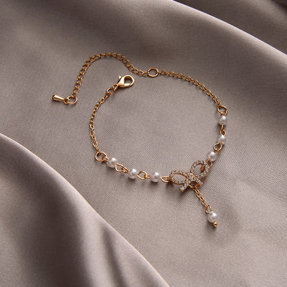 Style Pearl Niche Butterfly Cat Eye Bracelets