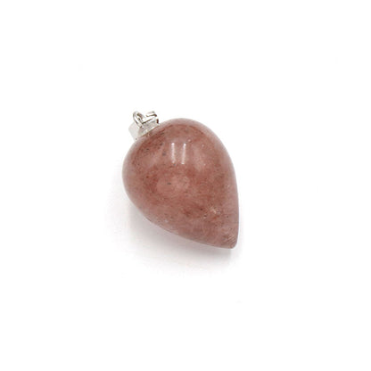 Amethyst Agate Three-dimensional Round Water Droplet Pink Crystal Pendants