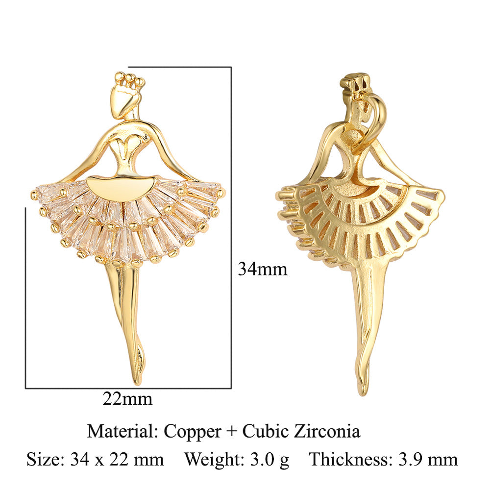 Universe Star Copper Zircon Perfume Bottle Pendants