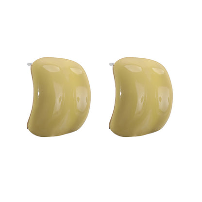Shaped Fresh Sweet Colorful Drop Oil Earrings