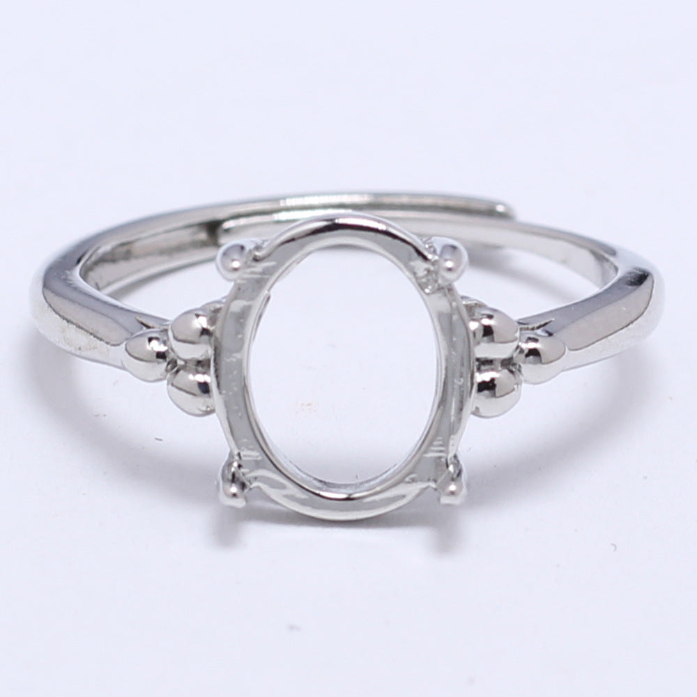Frame Open Mouth Autumn Copper Alloy Electroplating Sier Rings