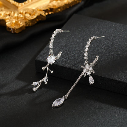 Niche Temperament High-grade Sier Needle Zircon Female Rings